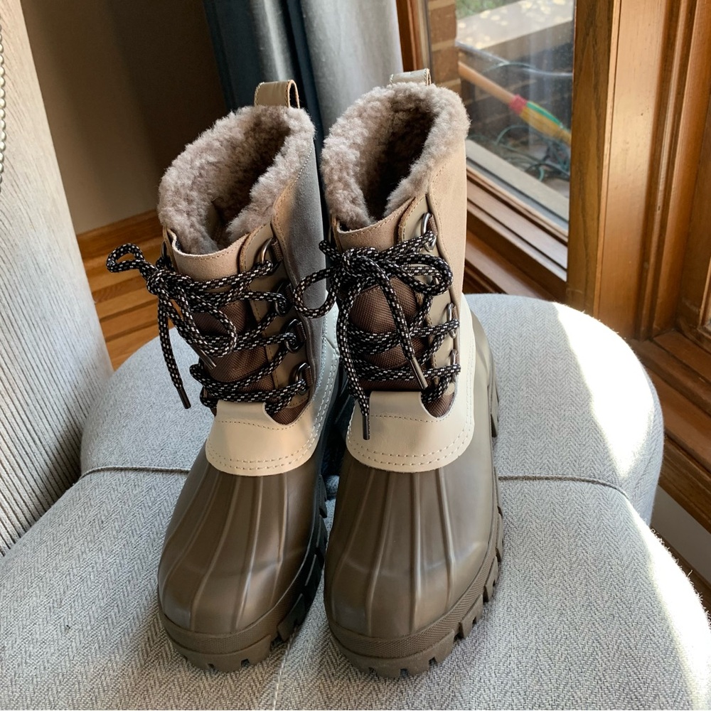Rag & Bone RB Shearling Winter Rain Snow Boots Size 37 EUR 6.5 US Womens - Picture 8 of 14
